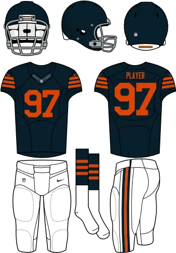  Chicago Bears Seattle Seahawks Home Uniforms Png Chicago Bears Png