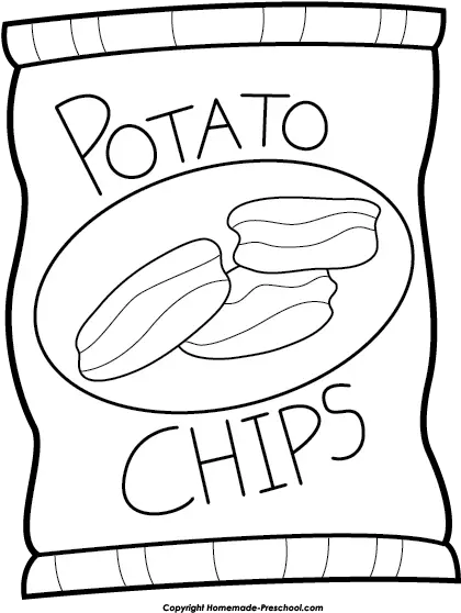  Black And White Download Potato Chip Draw A Chips Packet Png Bag Of Chips Png