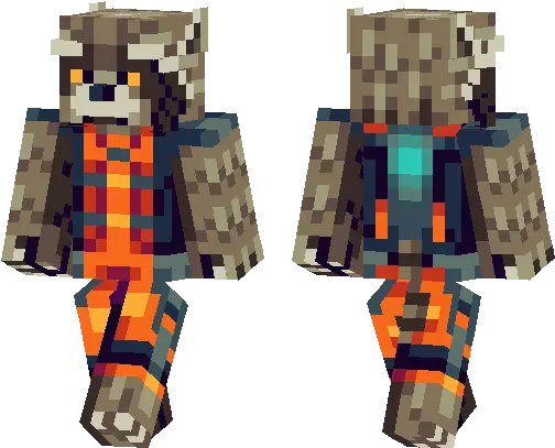  Rocket Raccoon Minecraft Pe Skins Rocket Raccoon Minecraft Skin Png Rocket Raccoon Png