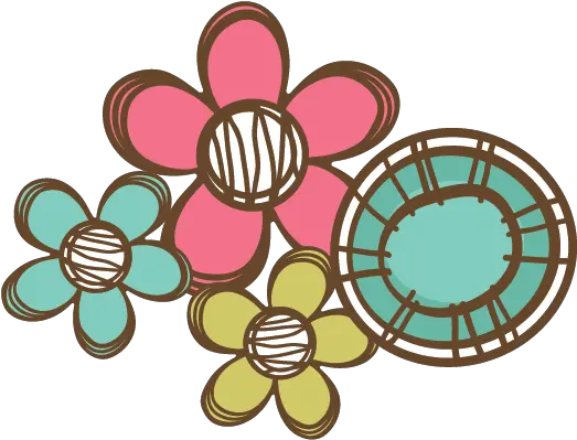  Flowers Svg Files For Cute Flower Doodle Png Full Size Circle Cute Flower Png