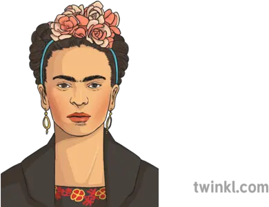  Portrait Of Frida Kahlo Illustration Frida Kahlo Twinkl Png Frida Kahlo Png