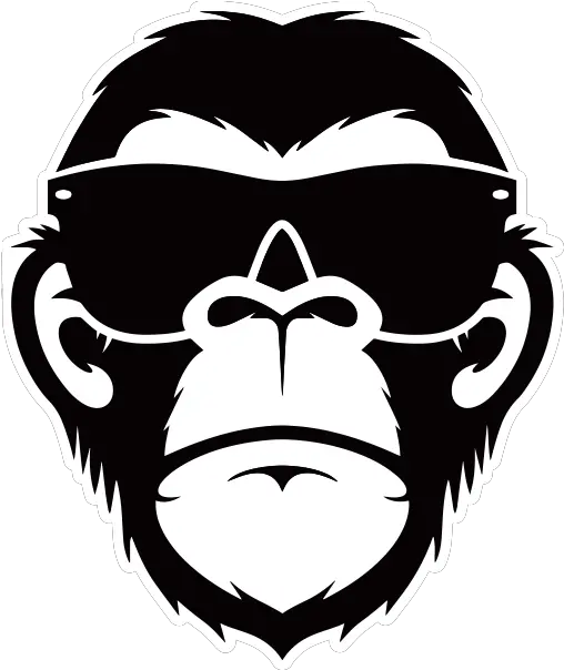  Shady Ape Ape Face Clipart Black And White Png Ape Png