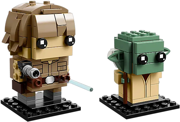  Lego Luke Skywalker U0026 Yoda 41627 Star Wars Brickheadz Png Luke Skywalker Transparent