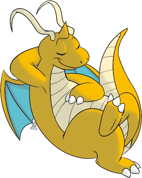  2woh Lazy Dragonite U2014 Weasyl Cartoon Png Dragonite Png