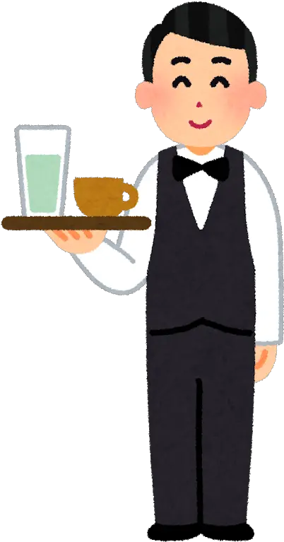  Cartoon Transparent Waiter Png Waiter Cartoon Png Waiter Png