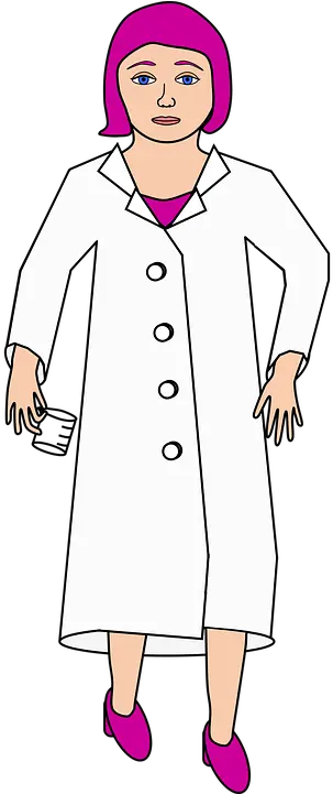  Chemist Female Lab Coat Vector Graphics Png Lab Coat Png