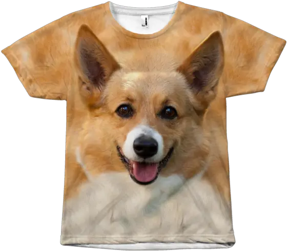  Corgi Dog Face All Over Print Tee Shirt Pembroke Welsh Corgi Png Dog Face Png