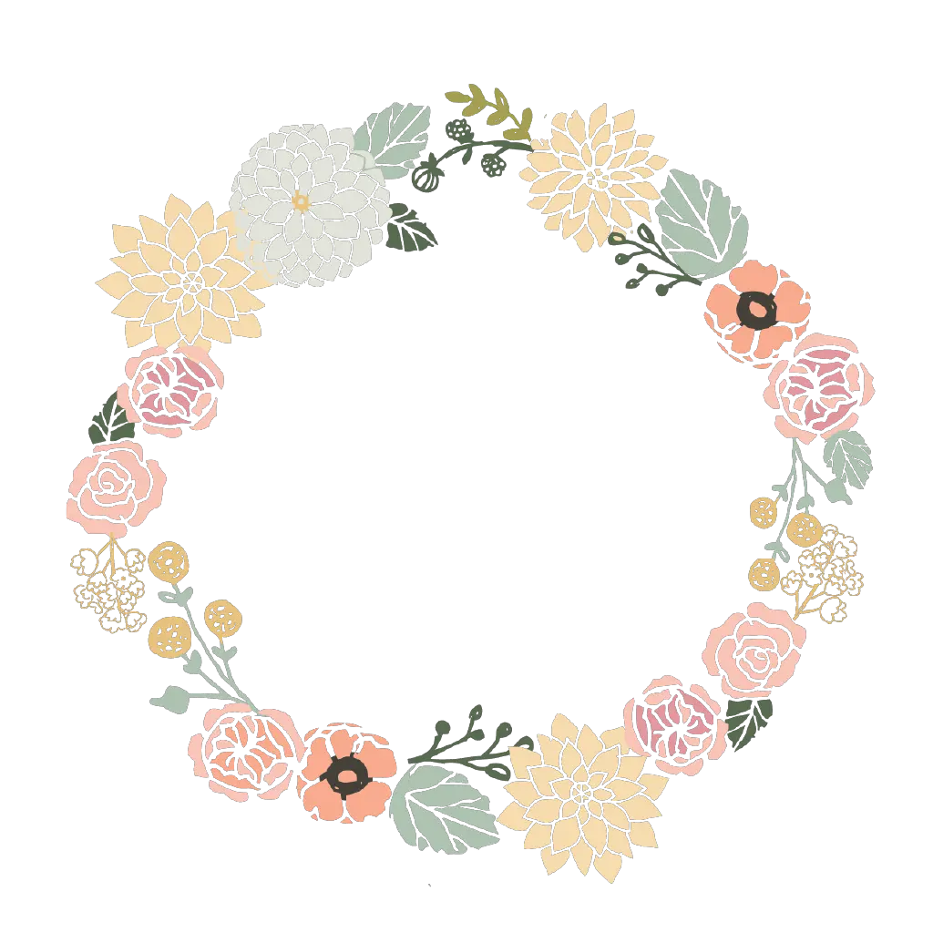  Floral Circle Frame Clip Art Vintage Flower Frame Vector Png Floral Circle Png