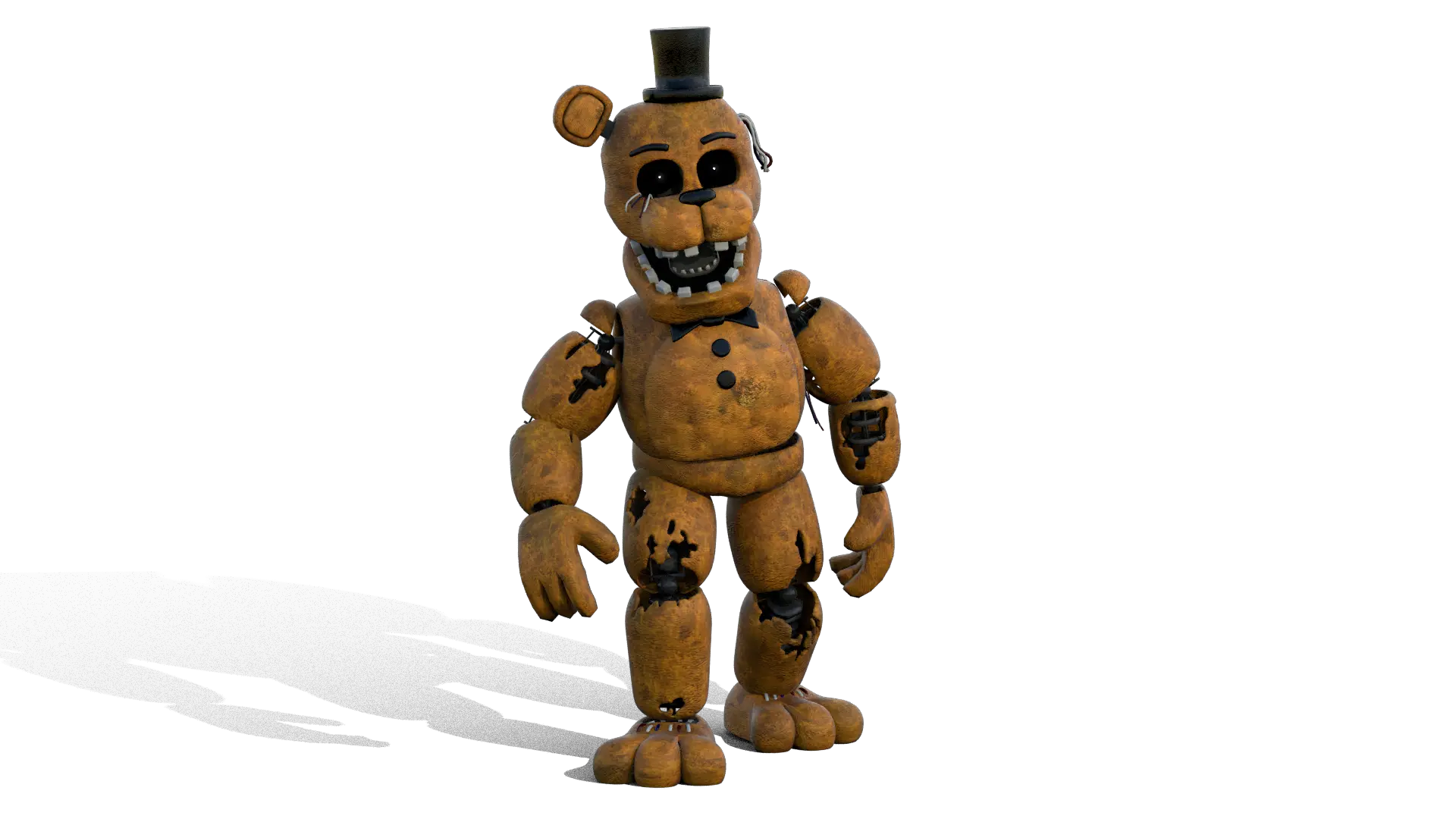  Pbr Transparent Background Hd Withered Withered Golden Freddy Png Model Transparent Background