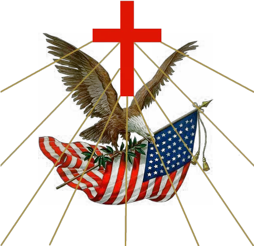  Tac Eagle With Red Cross And Golden Rays Transparent Happy Memorial Day Png Red Cross Transparent Background