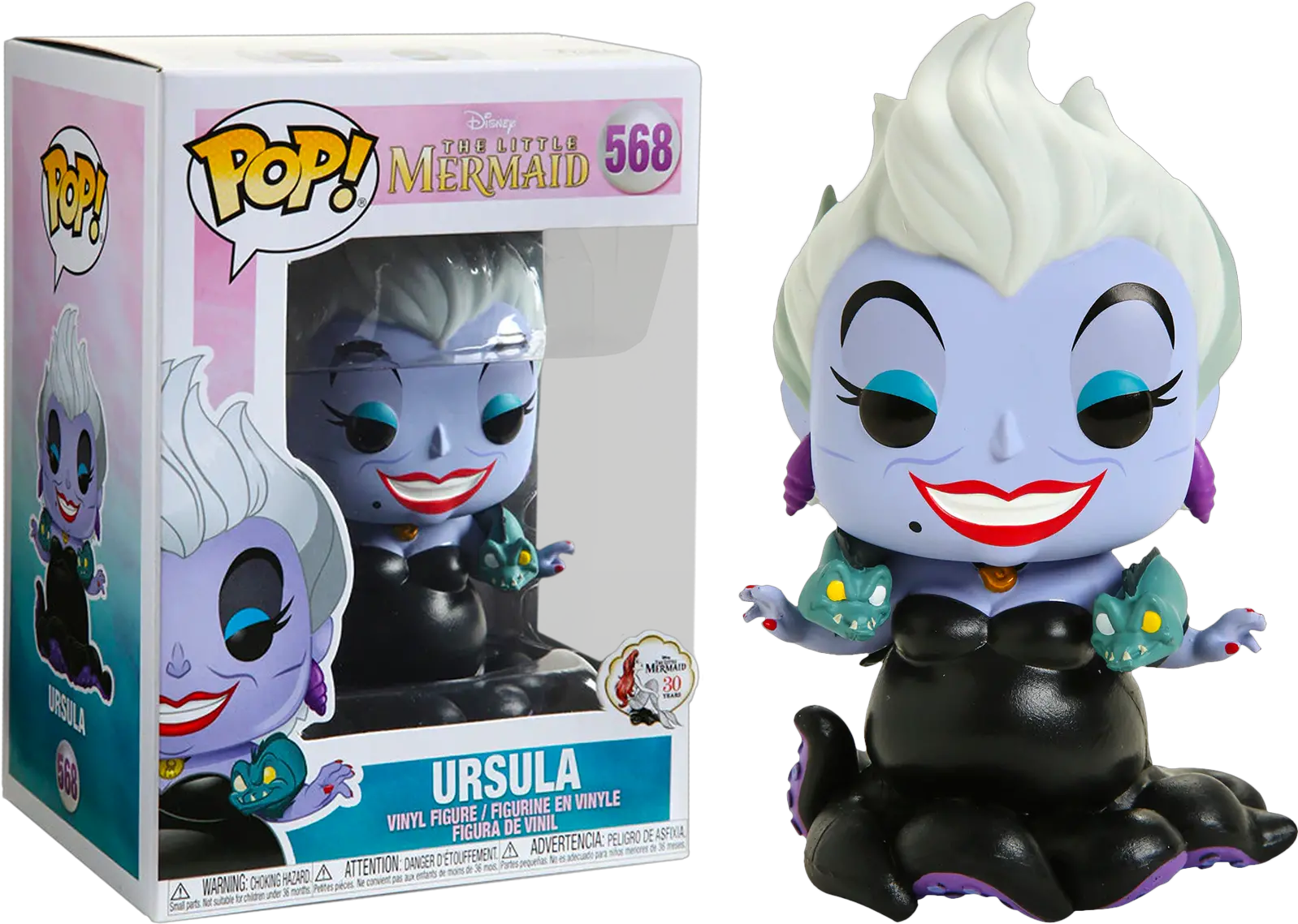  Funko Little Mermaid Ursula With Eels Ursula Pop Vinyl Png Ursula Png