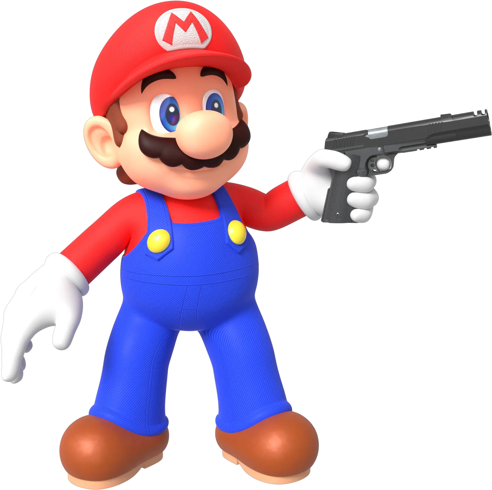  Mario With A Gun Lvbowling Cartoon Characters With Guns Png Holding Gun Transparent