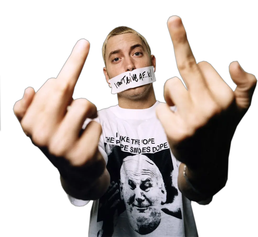  Eminem Png Hd Quality Eminem Middle Finger Poster Eminem Transparent