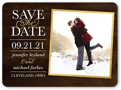  Naturally Lettered 6x8 Stationery Card Save The Date Frame Png Save The Date Png