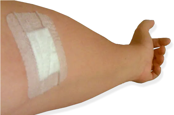  Fileblooddonor Afterpng Wikimedia Commons Blood Donation On Arm Blood Hand Png