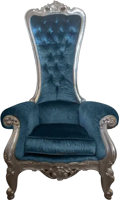  Blue Princess Adult Royal Chair Throne Png Throne Chair Png