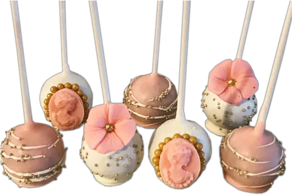  Alternative To Popcorn While Watching Pink And Gold Cake Pops Png Cake Pops Png