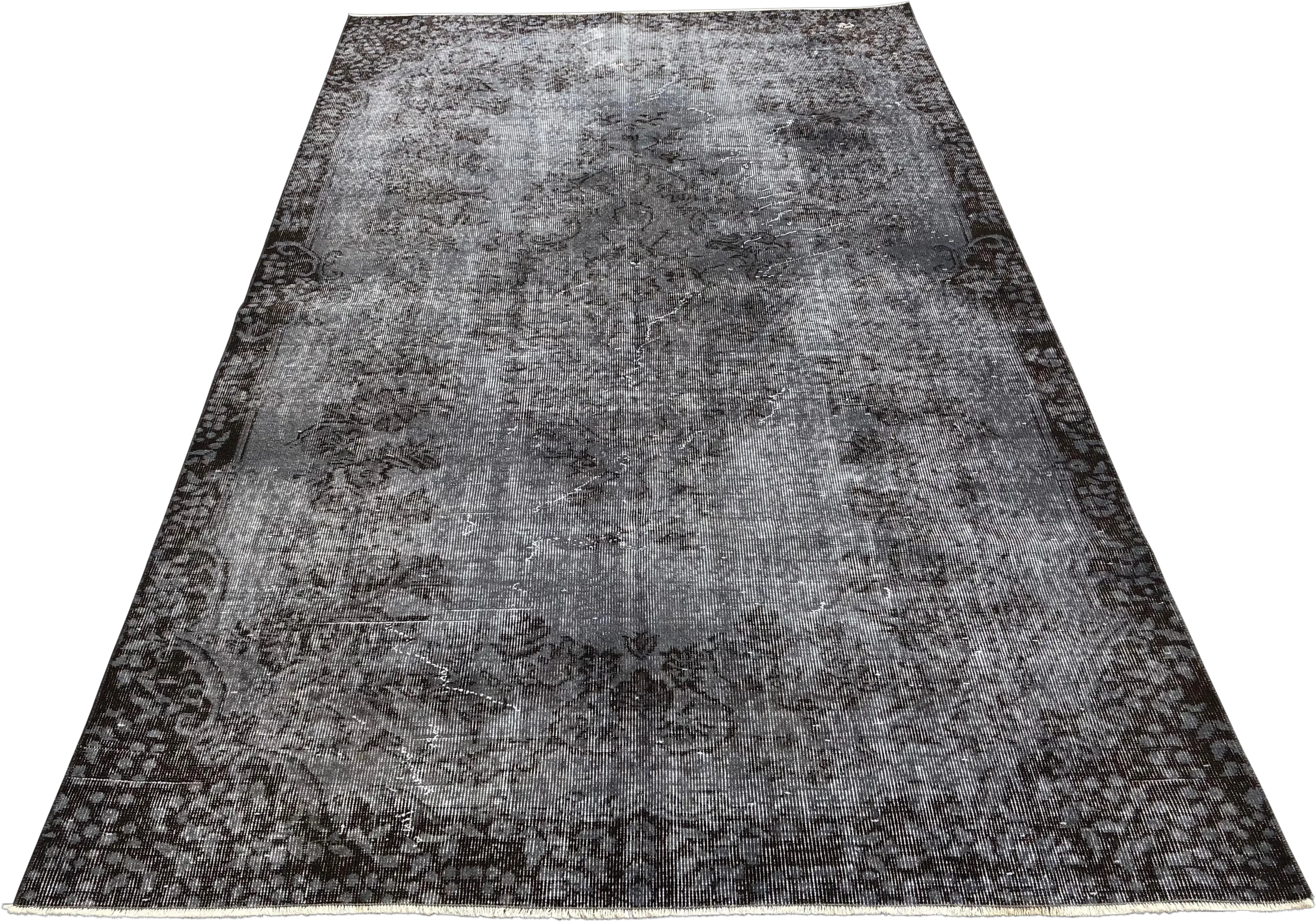  Turkish Vintage Wool Dark Gray Rug Carpet Png Rug Png