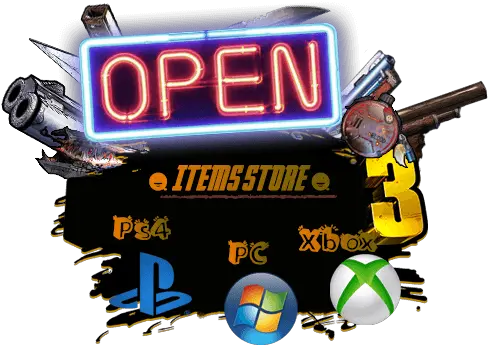  Borderlands 3 Boosting Neon Open Sign Png Borderlands 3 Png