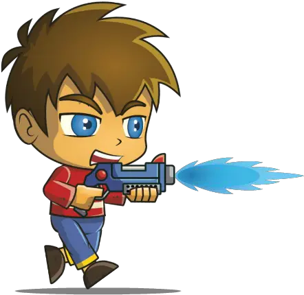  Ray 2d Character With Gun Png Ray Gun Png