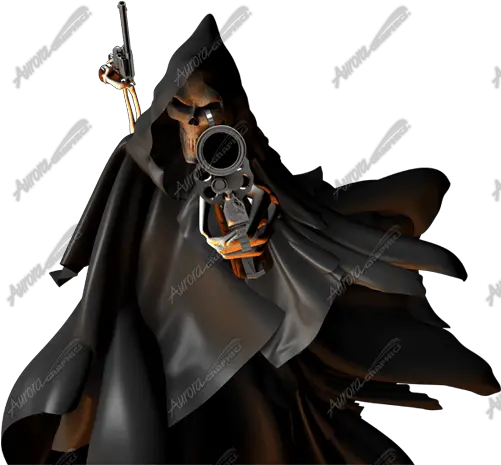  Reaper Revolver Aurora Graphics Action Figure Png Grim Reaper Transparent