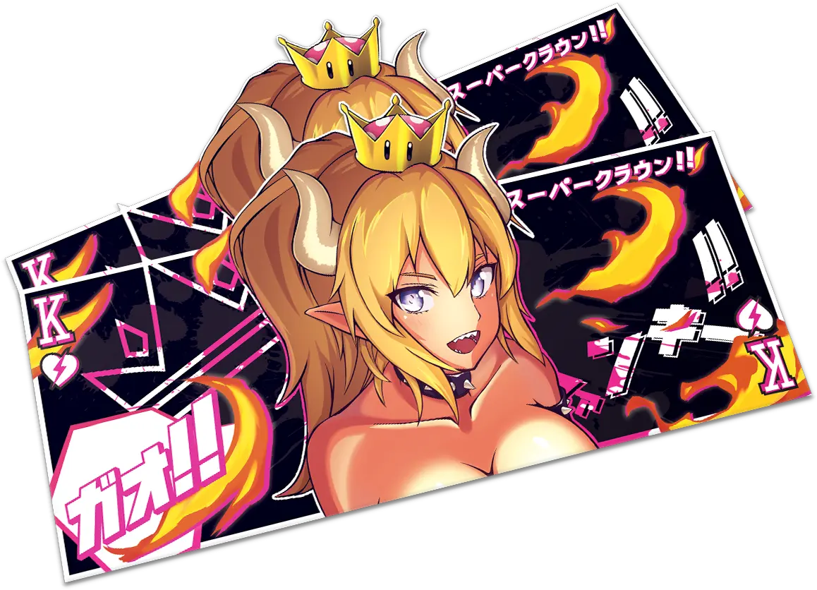  Bowsette Popout Slap Anime Stickers Slap Png Bowsette Png