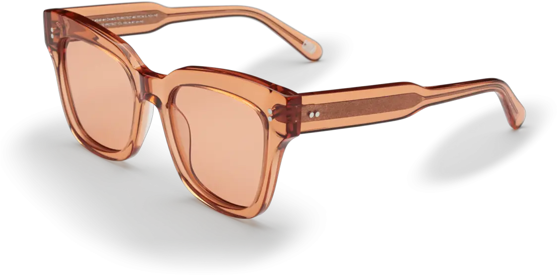  005 Clear Sunglasses In Peach Full Rim Png Swag Glasses Transparent