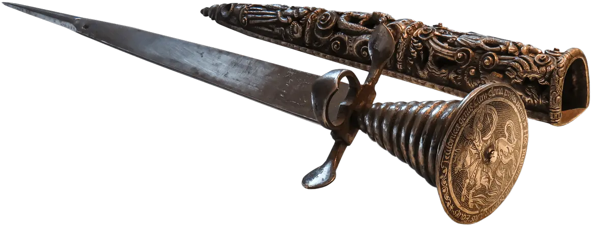  Dagger And Ornate Sheath Transparent Png Stickpng Antique Knife Dagger Transparent