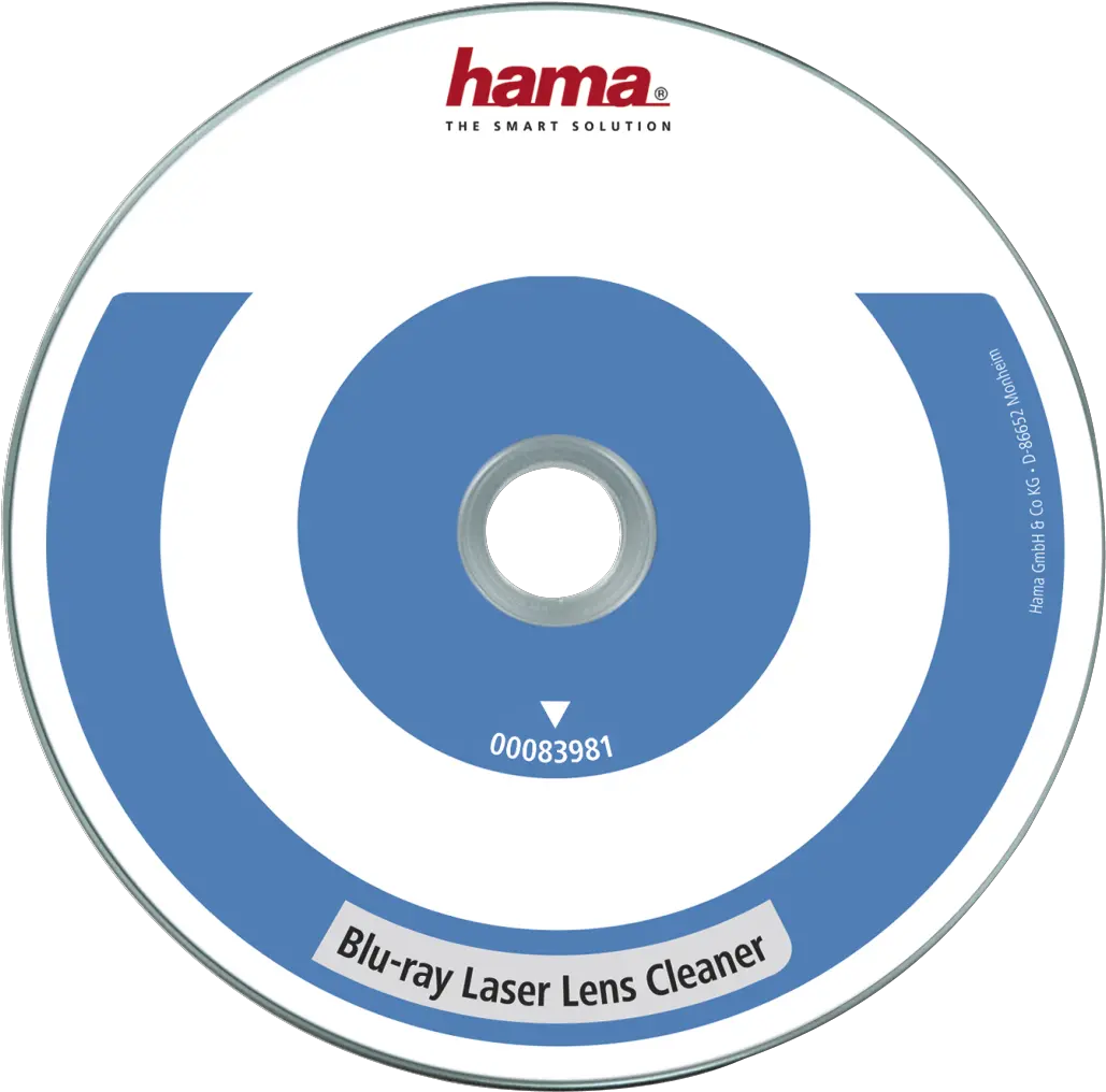  00083981 Hama Blu Ray Laser Cleaning Disc Hama De Hama Png Blu Ray Logo Png