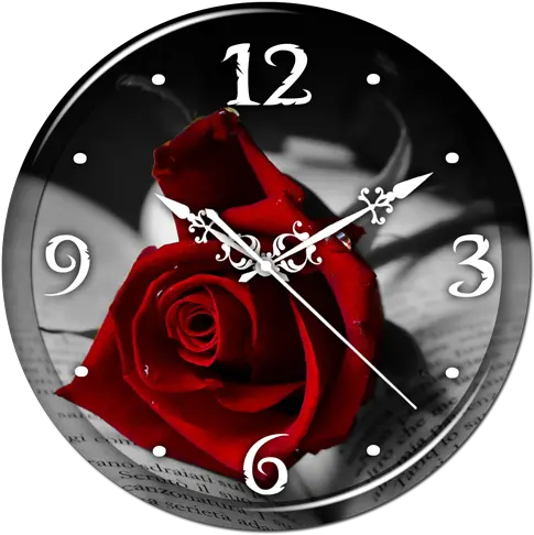  Red Rose Clock Live Wallpaper 1 Clock Icon Red Rose Png Red Clock Icon