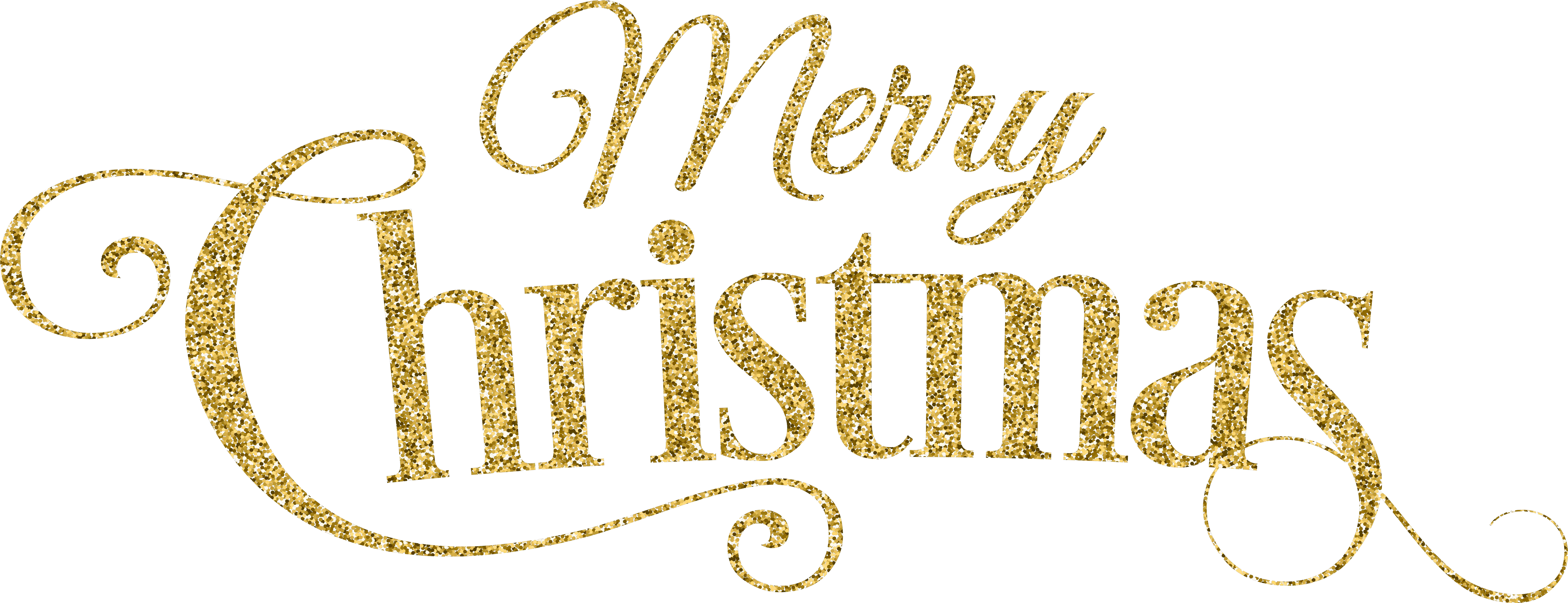  Clipart Gold Merry Christmas Png Text