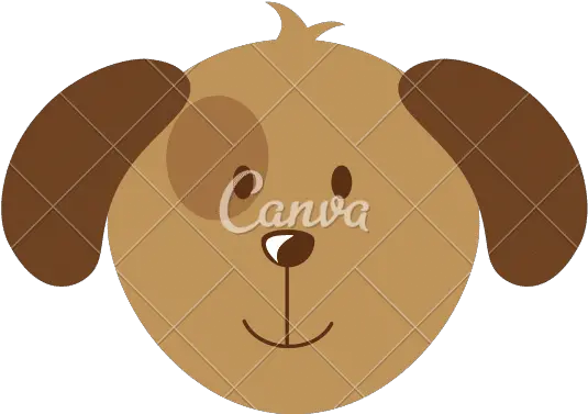  Cute Dog Head Isolated Icon Design Canva Happy Png Dog Head Icon