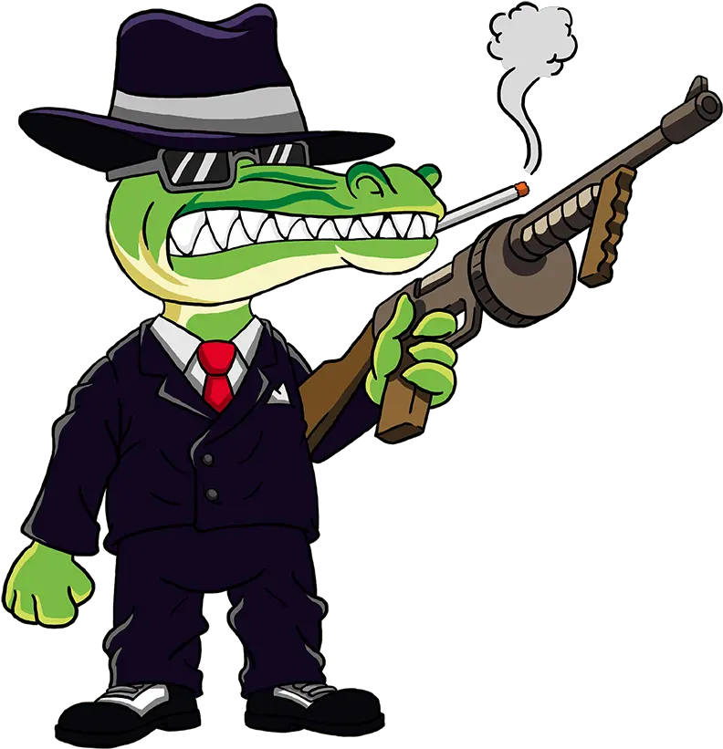  Gator Gangster Mob Cartoon Clipart Full Size Clipart Gangsta Gator Png Gangster Png