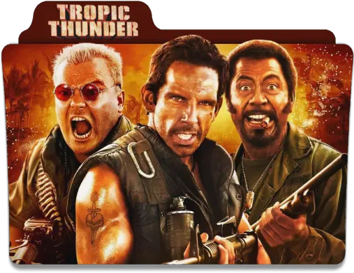  Tropic Thunder Movie Folder Icon Designbust Tropic Thunder Png Movie Action Icon