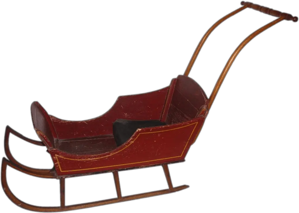  Vintage Push Sleigh Transparent Png Antique Wooden Childs Sleigh Sleigh Png