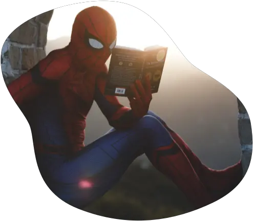  Expertise B2bb2c Content Marketing Spider Man Studying Png Spider Man The Icon Book