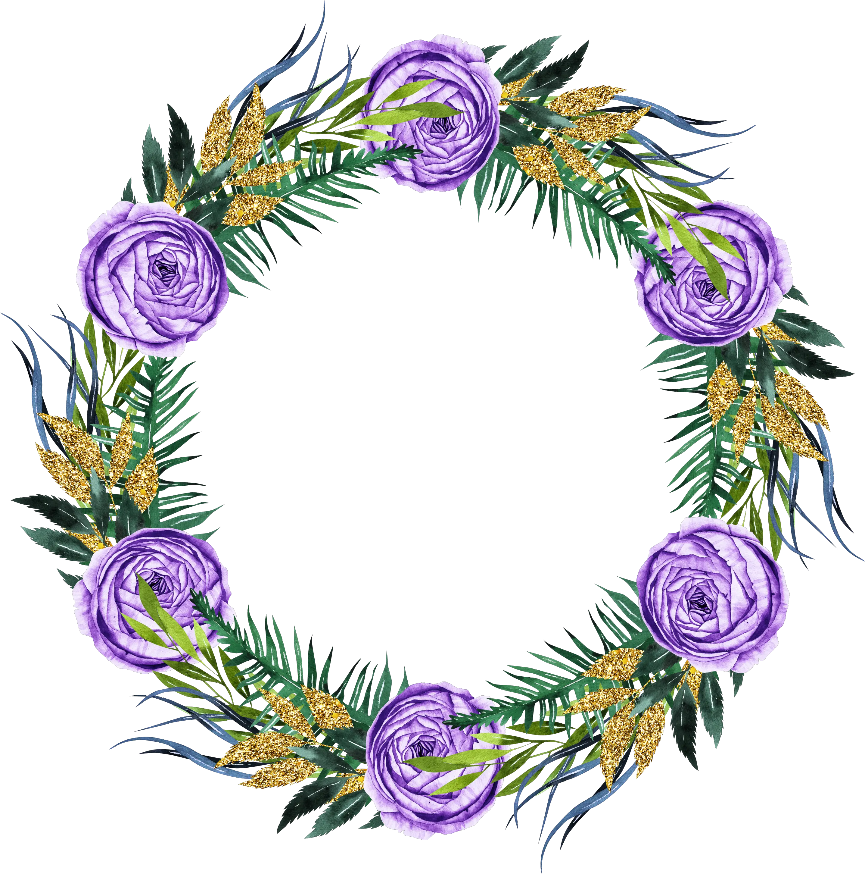  Floral Frame Png Floral Wreath Transparent Background