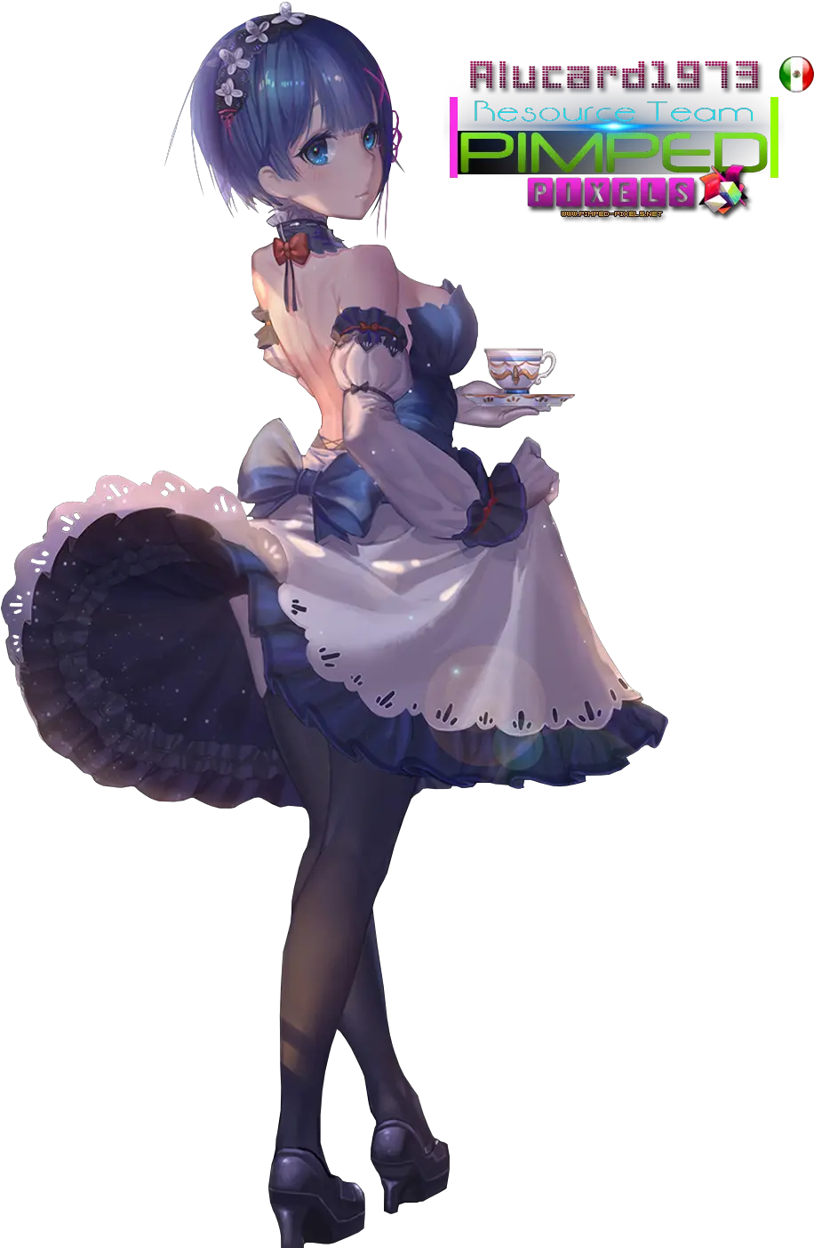  Re 0 Rem Girl Png Rem Png