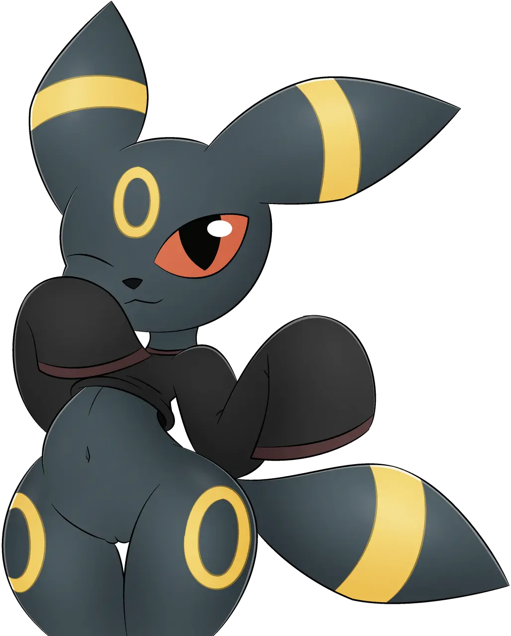  Umbreon Pokemorph By Zinzoa Thicc Umbreon Png Umbreon Transparent