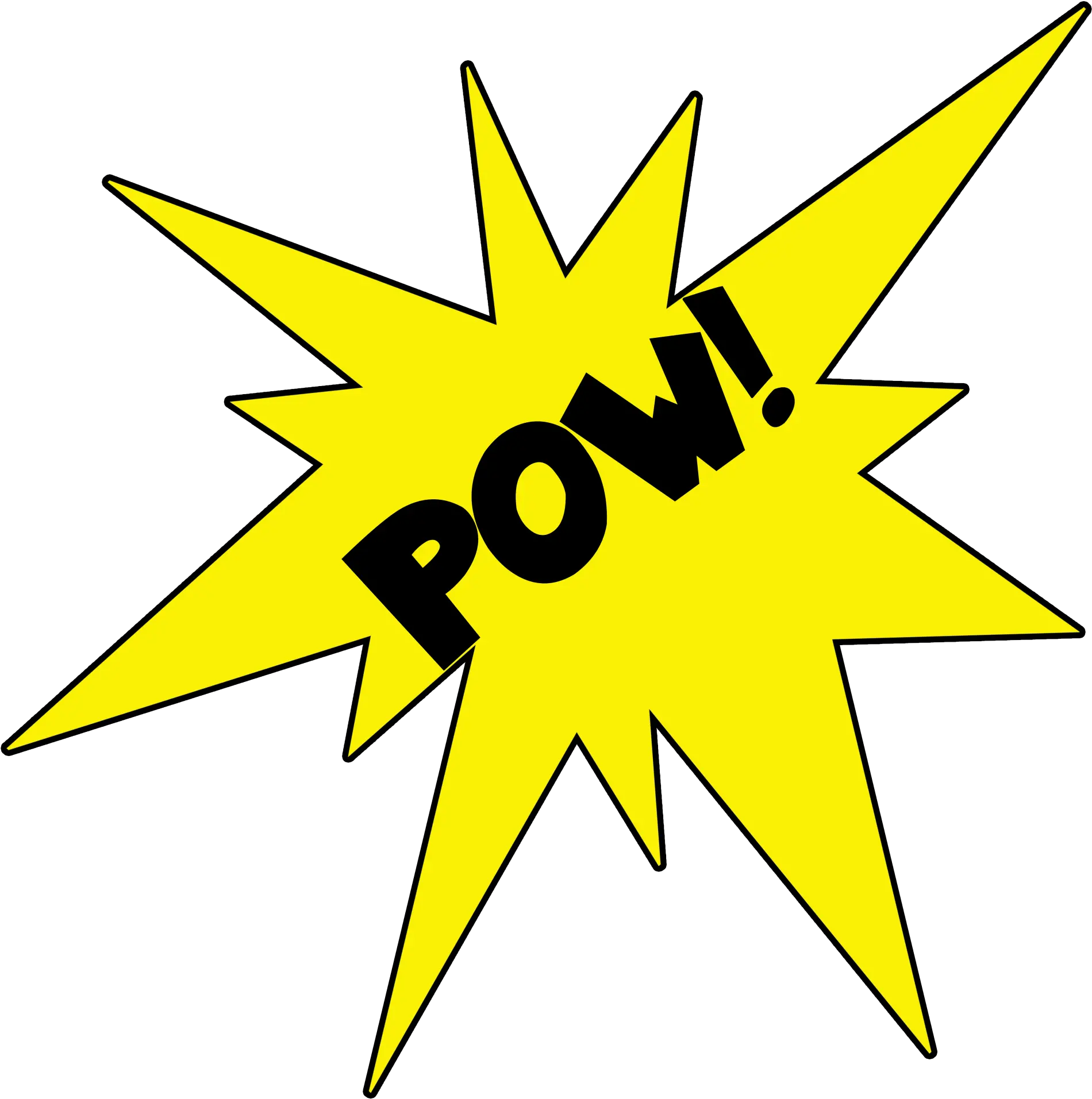  Cartoon Pow Word And Burst Free Stock Dot Png Pow Transparent