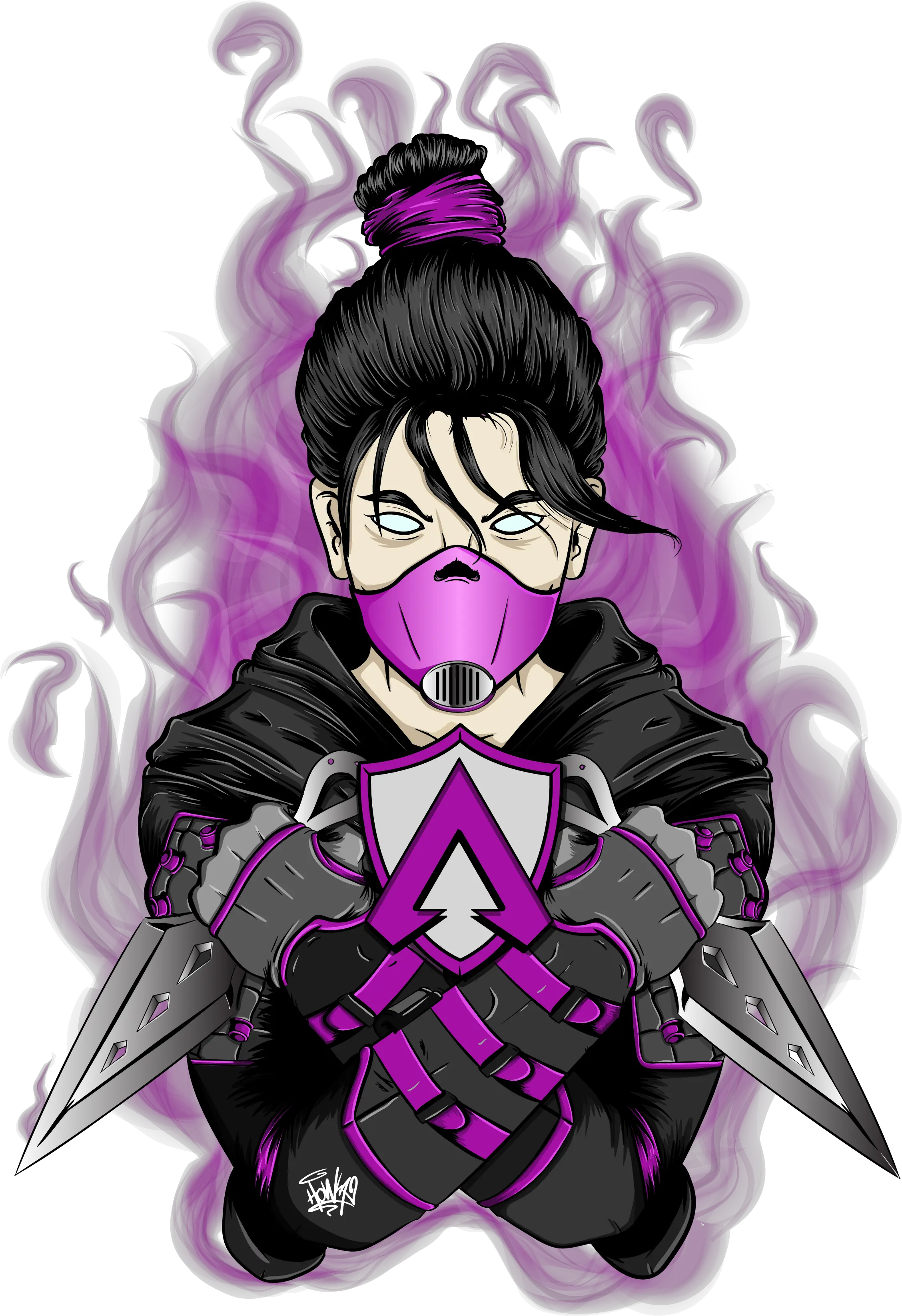  Wraith Illustration Apexlegends Cartoon Png Wraith Png