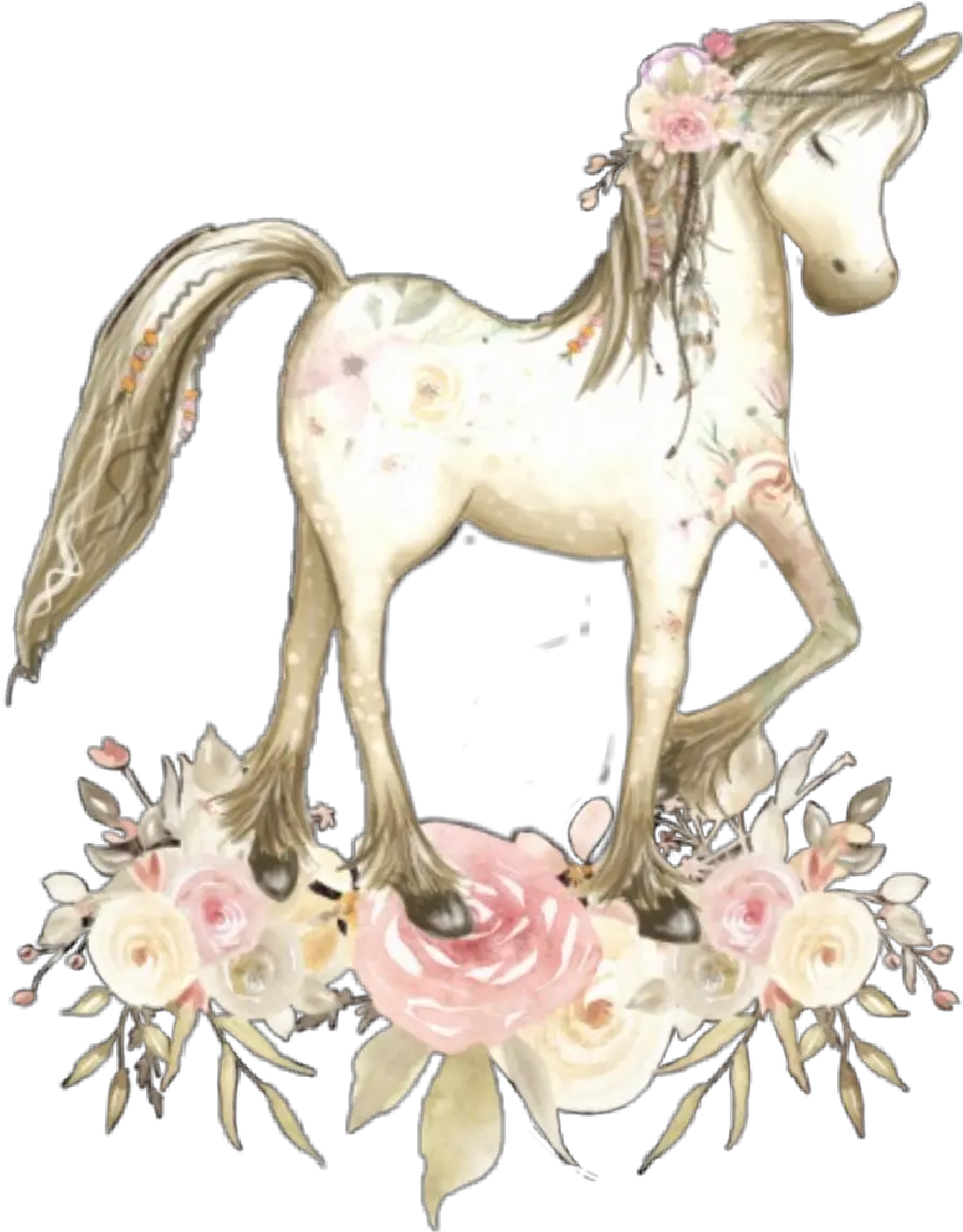  Horse Floral Boho Birthday Pony Pretty Boho Horse Png Boho Png