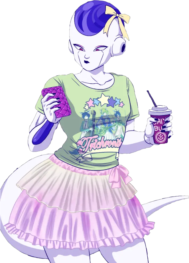  Friezafreezerfreezagirl Sticker By Desi Frieza Girl Png Frieza Png