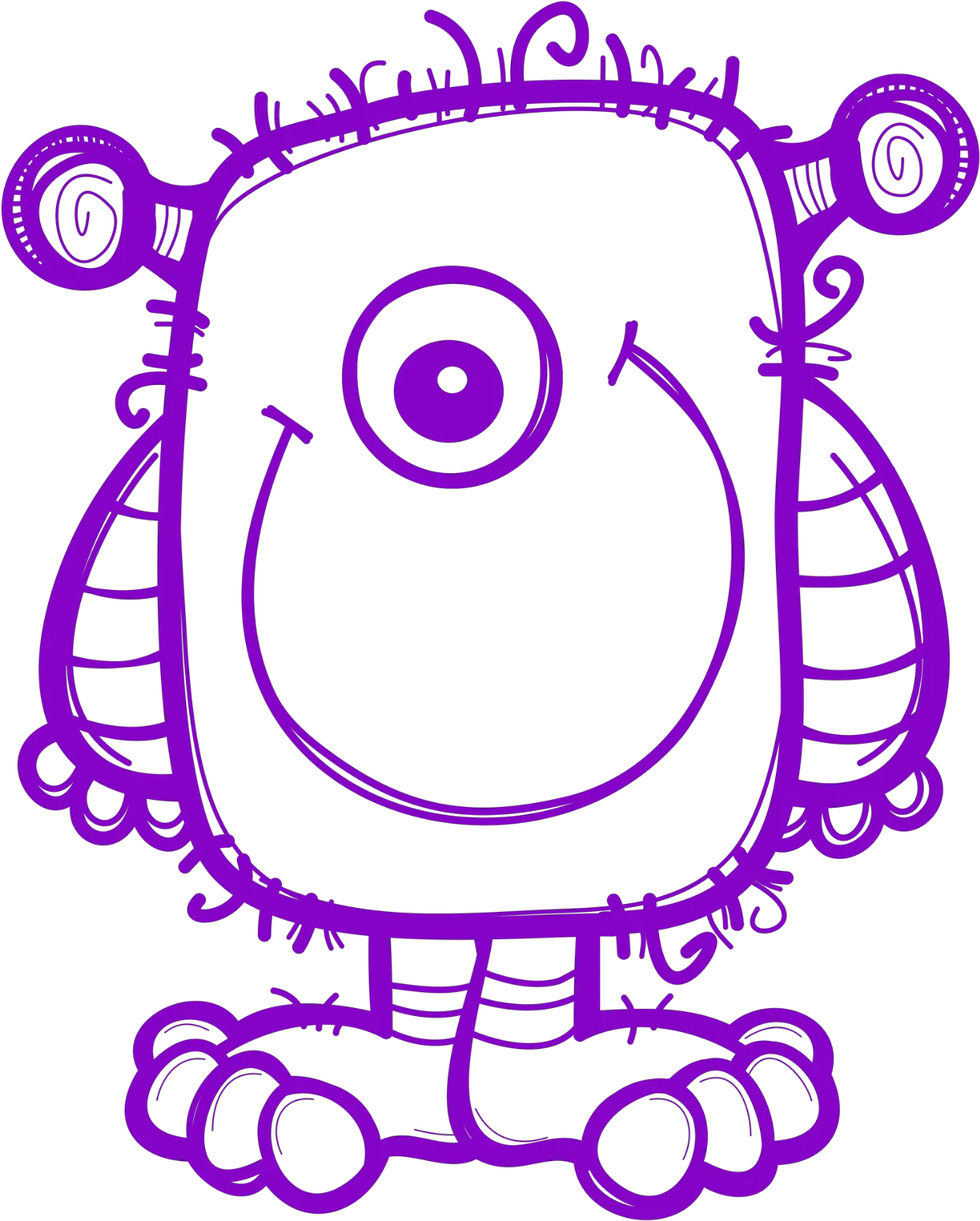  Transparent Creative Clips Clipart Read And Colour The Monster Png Activity Png