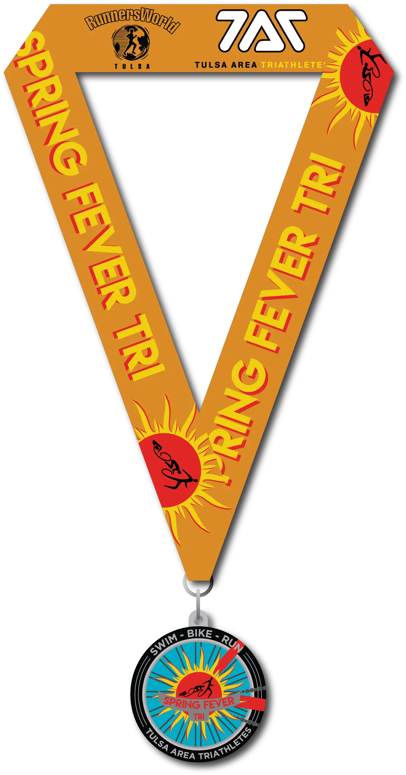  Spring Fever Sprint Triathlon Hosted By Tulsa Area Triathletes Vertical Png Swim Bike Run Logo