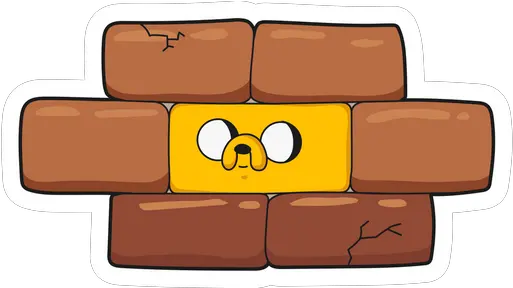  Adventure Time Jake The Brick Sticker Sticker Mania Horizontal Png Adventure Time Png