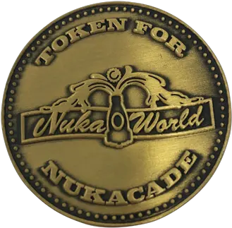  Nuka Cade Token Replica At Mighty Ape Nz Emblem Png Fallout 1 Logo