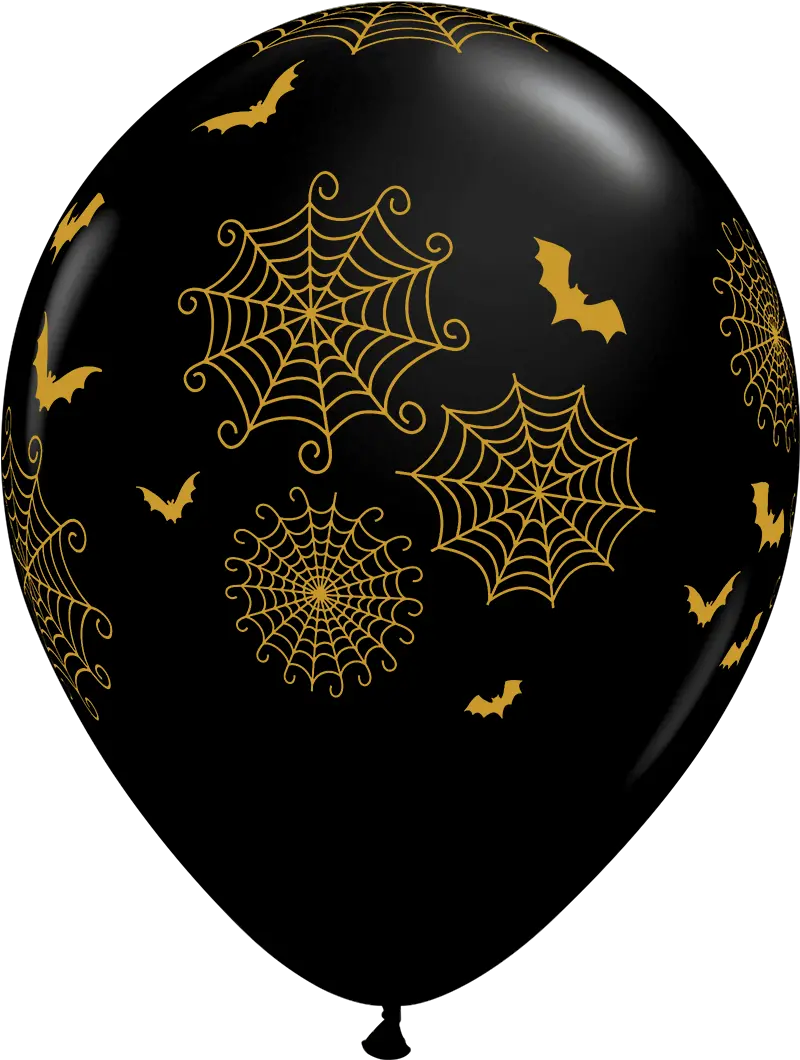  Spider Webs And Bats Halloween Latex Balloon Png Webs Png