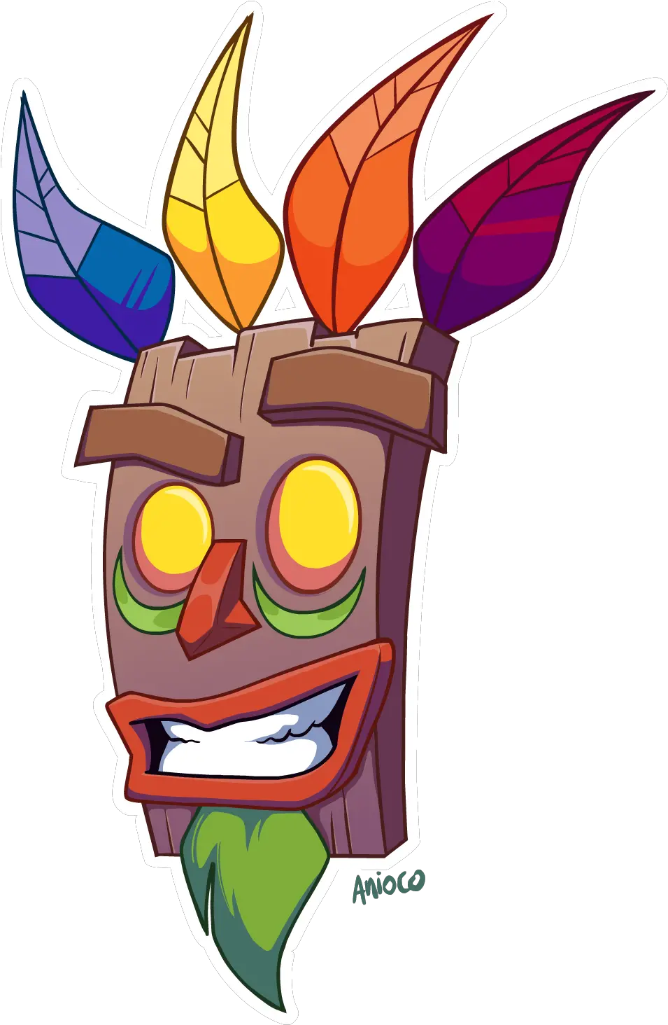  Aku By Anioco Crash Bandicoot Clipart Png Aku Png