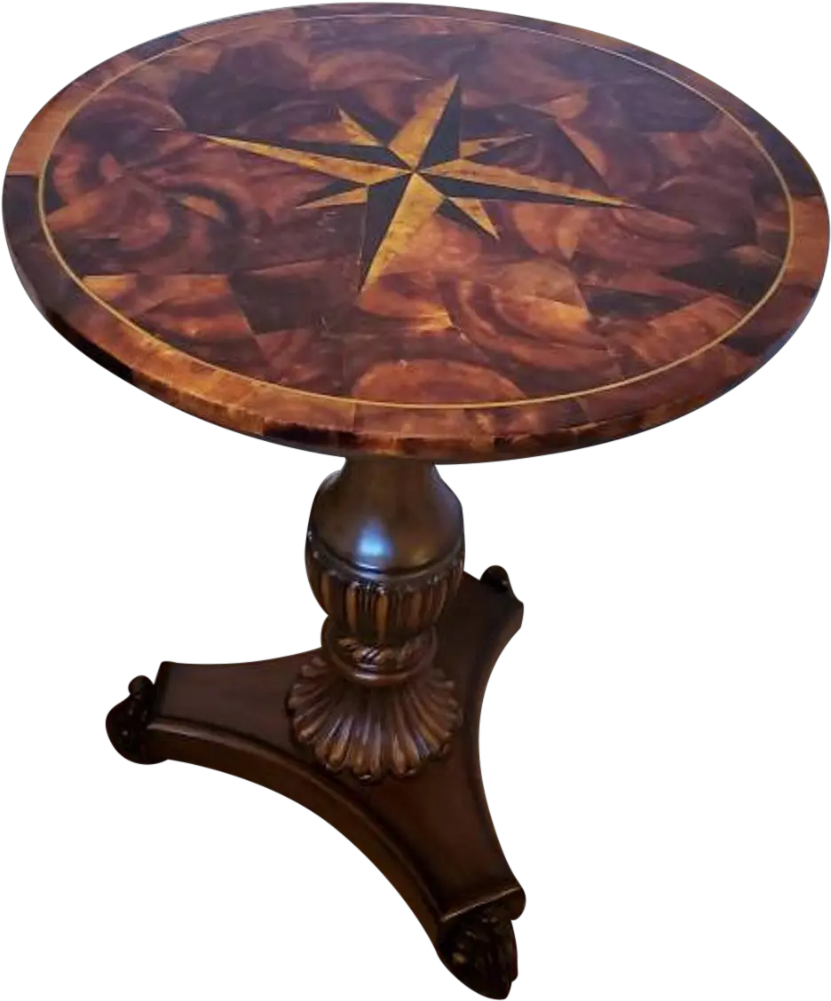  Pen Shell Inlaid Marquetry Nautical Star Side Table Coffee Table Png Nautical Star Png